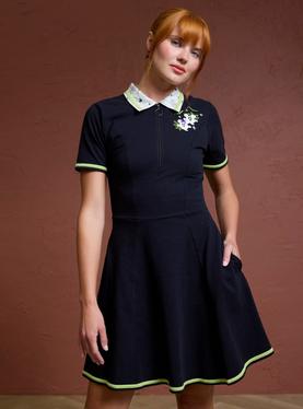 Her Universe Disney Halloween Ghosts & Spiderwebs Collared Dress Her Universe Exclusive, , hi-res